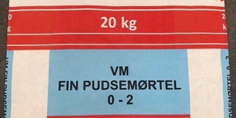 VM fin pudsemørtel 0-2 mm (50/50/700)